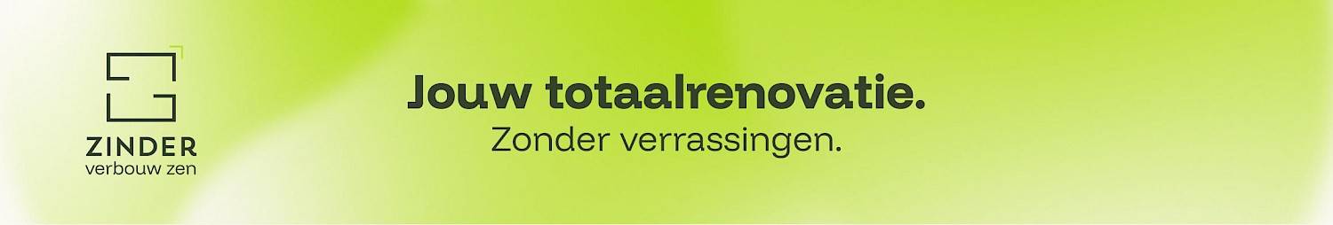 Het team van Zinder dat poseert voor hun kantoor.